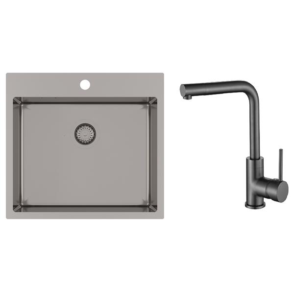 SET kuhinjskega korita in armature AIR100NF