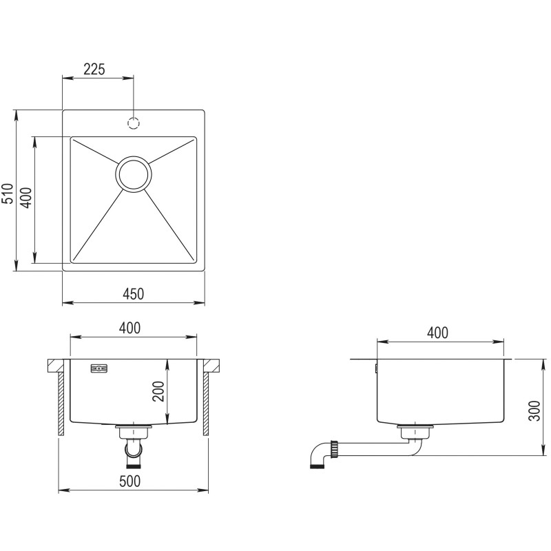 SET kuhinjskega korita in armature AIR100XF