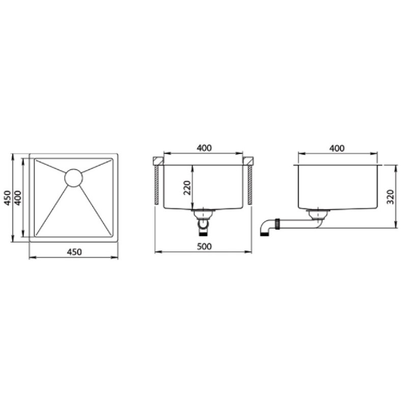 Kuhinjsko korito NOVA100X-G