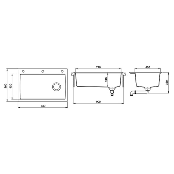 Kuhinjsko korito LARGUS TQL100