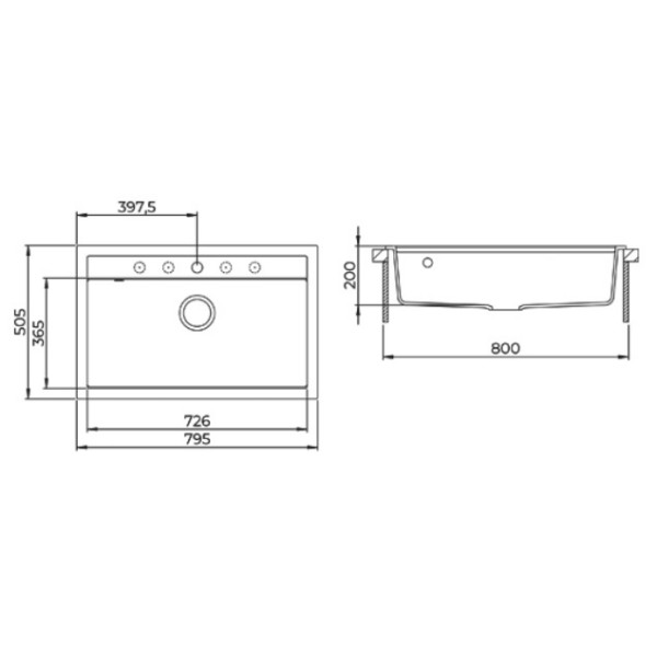Kuhinjsko korito QUADRO SQQ103